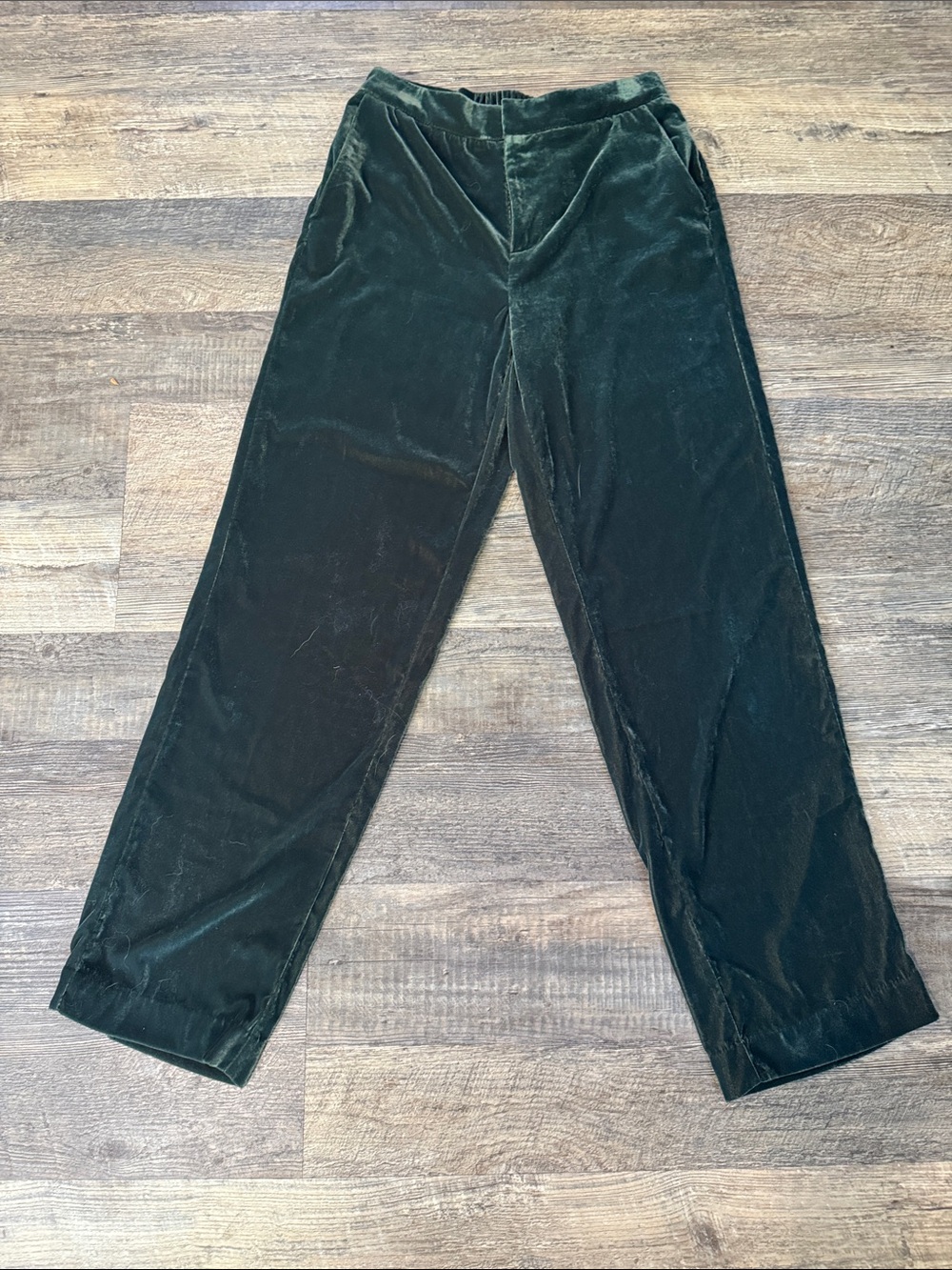 Women’s Dark Green Velvet Pants